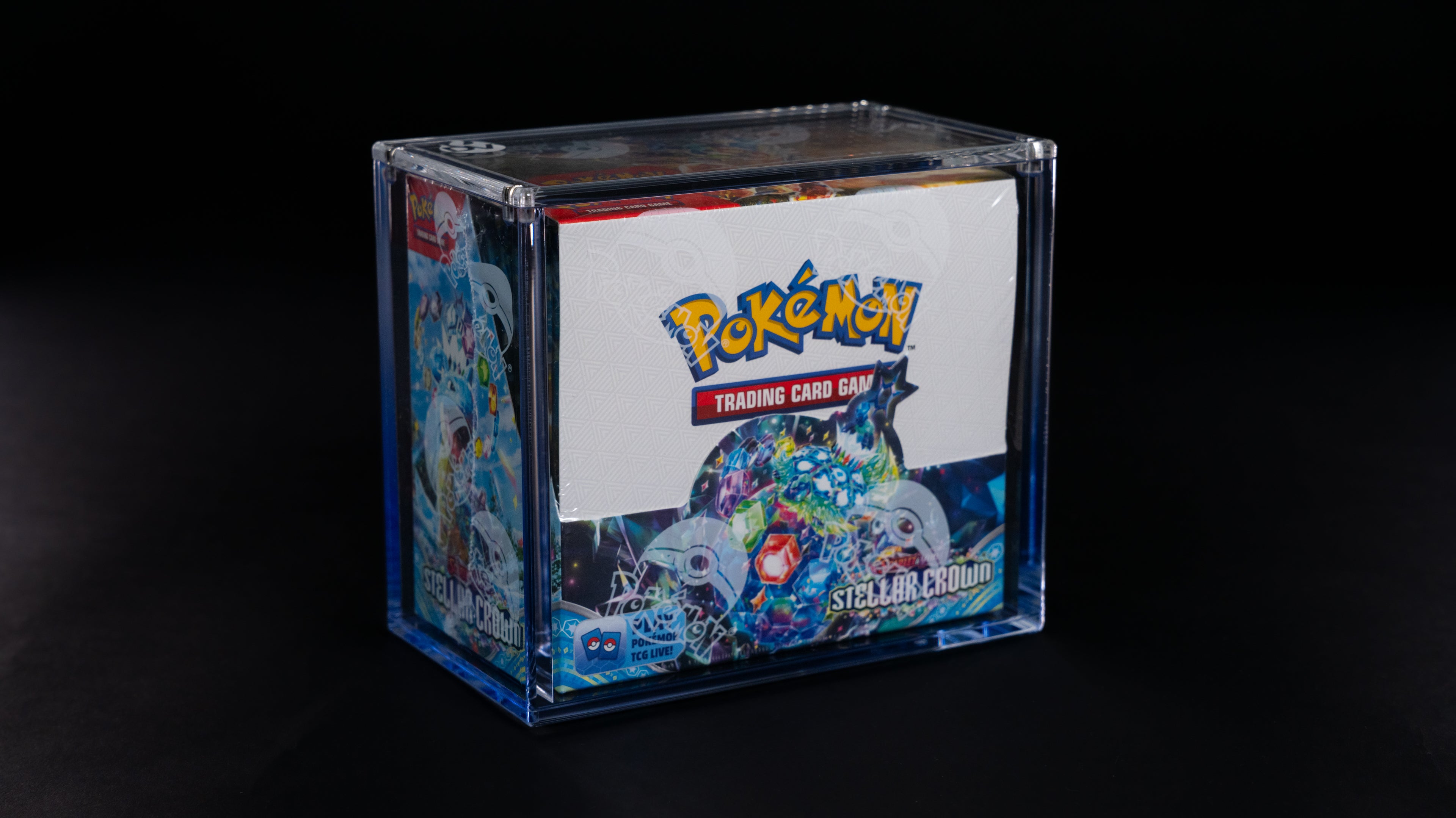 pokemon acrylic booster box display Acrylic Case – Blue (Blue Gradient) Pokémon Booster Box (BB) – DisplayVault